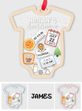 Baby Bodysuit - Personalized Newborn 3 Layered Shaker Ornament
