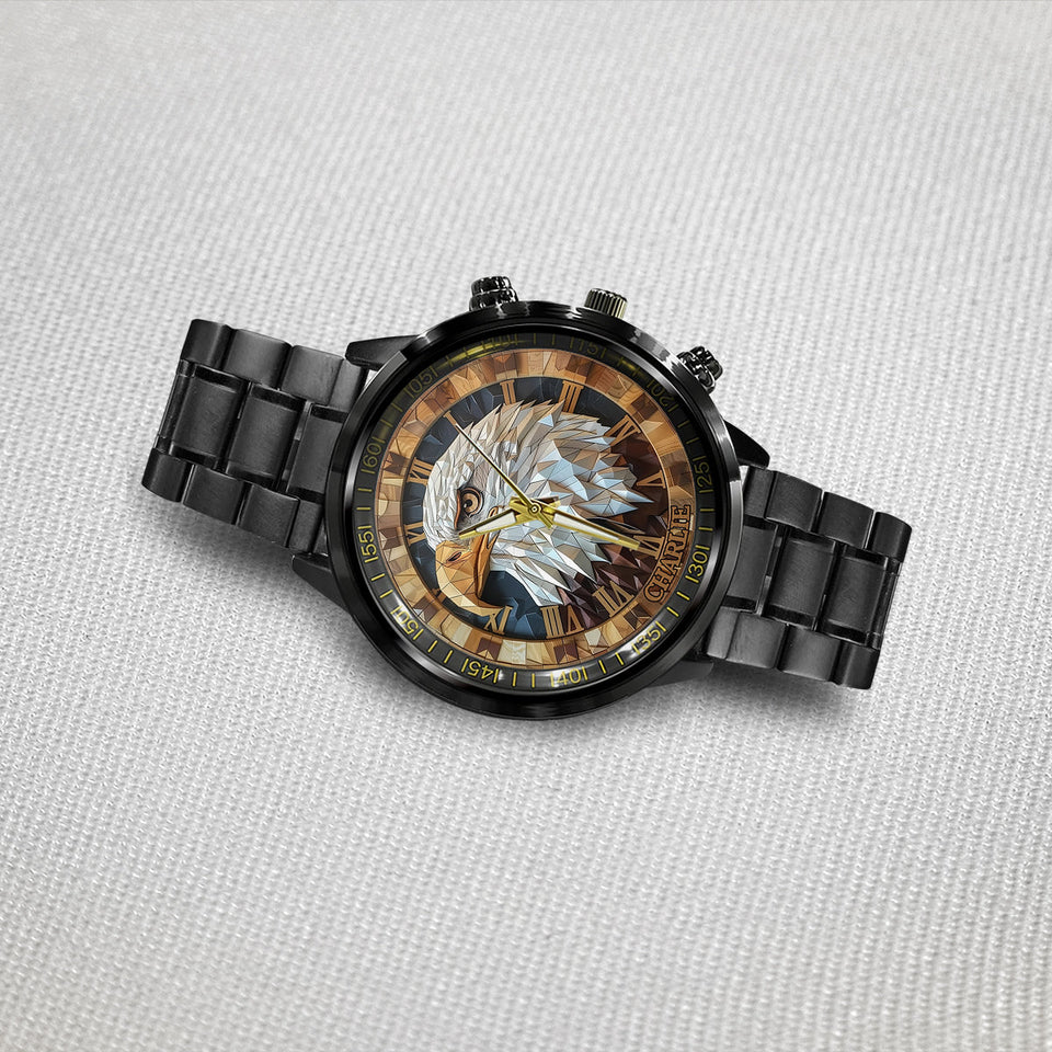 Geometric Eagle - Personalized Bald Eagle Hand Watch