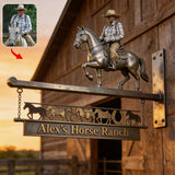 Love My Horse - Personalized Horse Wooden Wall Mount Sign