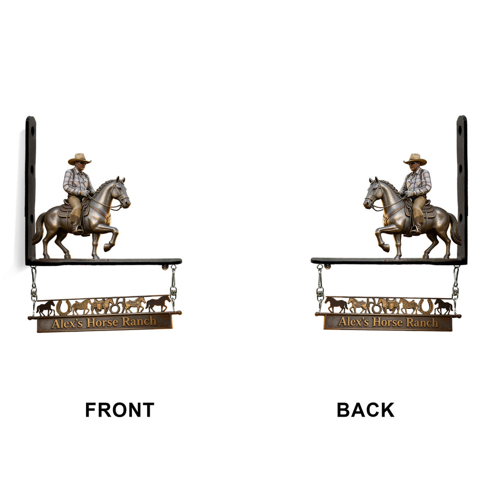 Love My Horse - Personalized Horse Wooden Wall Mount Sign
