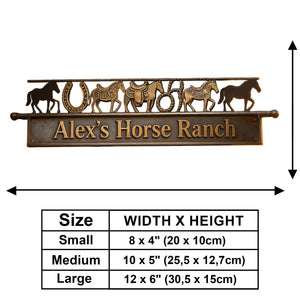 Love My Horse - Personalized Horse Wooden Wall Mount Sign