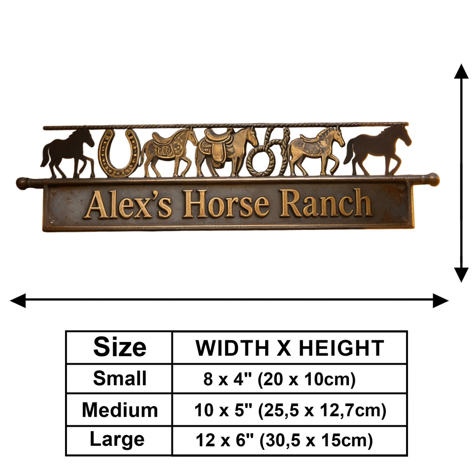 Love My Horse - Personalized Horse Wooden Wall Mount Sign