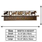 Love My Horse - Personalized Horse Wooden Wall Mount Sign