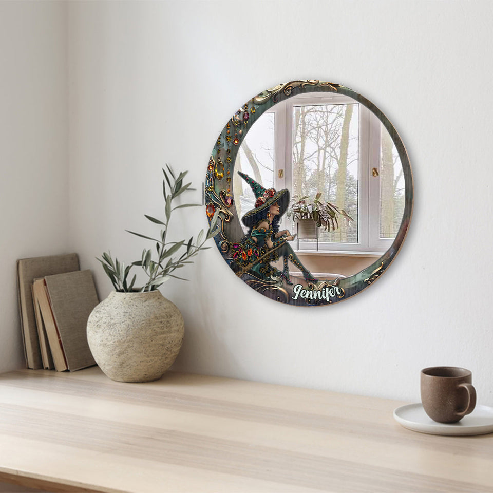 Beautiful Witch - Personalized Witch Wall Hanging Mirror