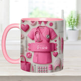 Nursing Is A Work Of Heart - Personalized Nurse Accent Mug