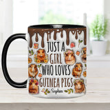 Just A Girl Who Loves Guinea Pigs - Personalized Accent Mug