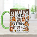 Just A Girl Who Loves Guinea Pigs - Personalized Accent Mug
