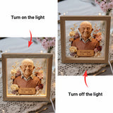 Custom From Any Photo - Personalized Memorial Wooden Frame LED Light