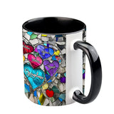 Grandma's Mom's Sweethearts - Personalized Grandma Accent Mug