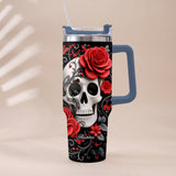 Love Skulls - Personalized Skull Tumbler With Plush Charm