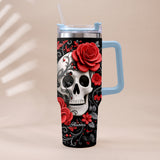 Love Skulls - Personalized Skull Tumbler With Plush Charm