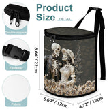 Romantic Skeleton Couple - Personalized Couple Portable Car Trash Can/ Organizer