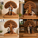 To My Dad - Personalized Father Custom Shaped Wood Plaque