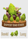 Dopest Dad Ever - Personalized Weed Custom Shaped Acrylic Plaque