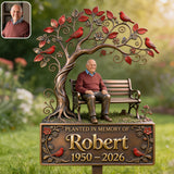 Memorial Garden Stake Cardinal Remembrance Gift - Personalized Memorial 3D Printed Cut Metal Sign