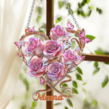 My Garden Gift For Mom, Grandma - Personalized Mother Window Hanging Suncatcher Ornament