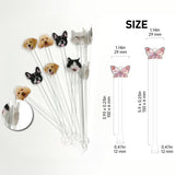 Love Butterflies - Personalized Butterfly Set Accent Mug with Acrylic Stirrers