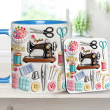 Love Sewing - Personalized Sewing Accent Mug & Coaster