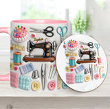 Love Sewing - Personalized Sewing Accent Mug & Coaster