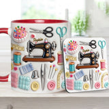 Love Sewing - Personalized Sewing Accent Mug & Coaster