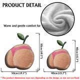 Peach booty - Personalized Couple Faux Fur Shaped Pillow