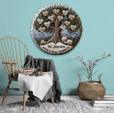 Merry Christmas - Personalized Family Round Metal Sign
