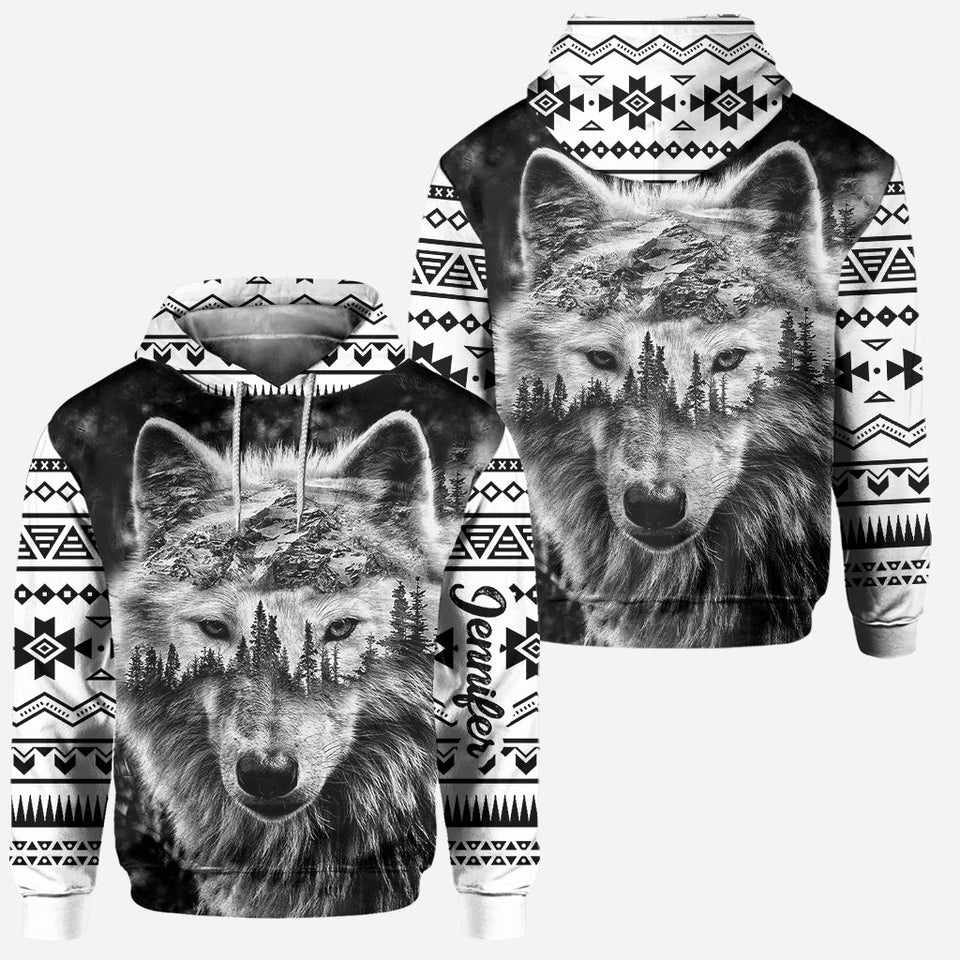 Strong Wolf - Personalized Wolf Hoodie and Leggings