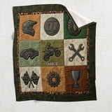 Motocross Racer - Personalized Dirt Bike Blanket