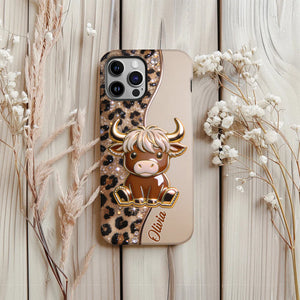 Love Highland Cows - Personalized Highland Cow Full Print Phone Case