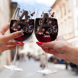 Initial Custom For Wine Lovers - Personalized Wine Wine Glass With Long Stem