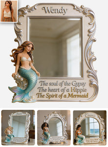 Be A Mermaid - Personalized Mermaid Desk Mirror