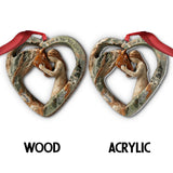 Heart Shaped Girl & Horse - Personalized Horse Ornament