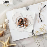Together We Build A Life We Love - Personalized Family Heart Building Brick Blocks Printed On Both Sides