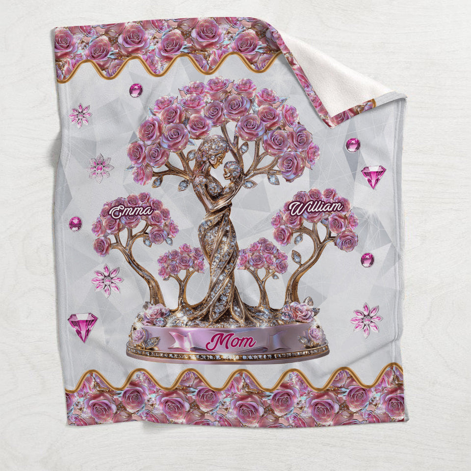 The Love Between Mother And Her Kids - Personalized Mother Blanket