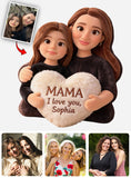 I Love You - Personalized Mother Faux Fur Shaped Pillow