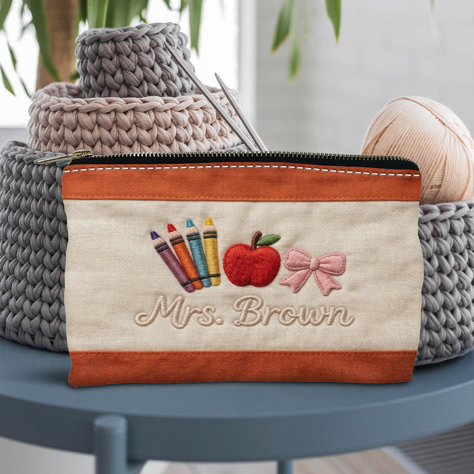 Teacher Gifts - Personalized Teacher Pouch