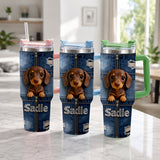 Love My Pet - Personalized Pet Tumbler With Plush Charm