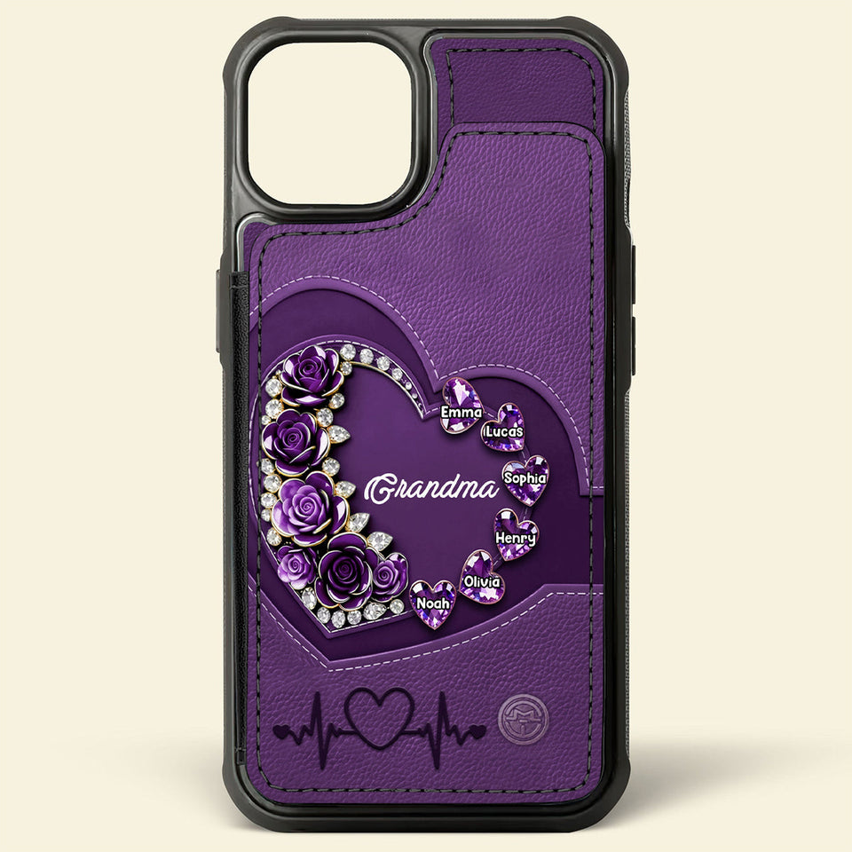 Best Mom Grandma Nana Ever - Personalized Mother Fully Printed Wallet Phone Case