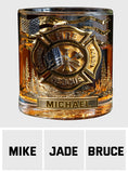 Awesome Firefighter - Personalized Firefighter Whiskey Glass