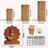 Namaste - Personalized Hippie Custom Shape Wooden Candle Holder