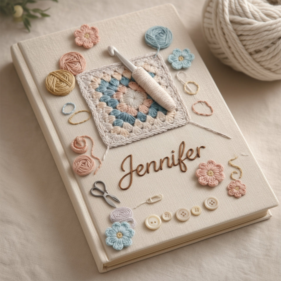 Love Crocheting - Personalized Crocheting Leather Journal