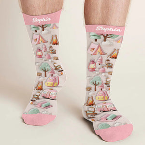 Just A Girl Who Loves Camping - Personalized Camping Socks