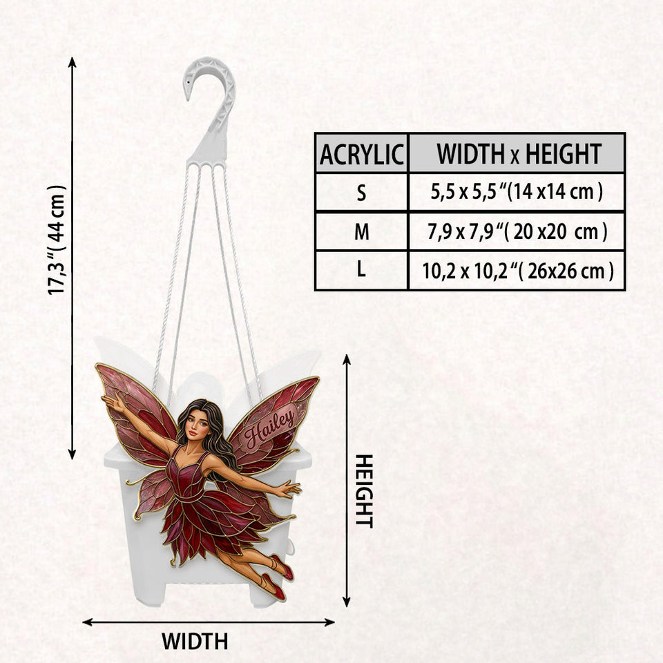 Custom Any Photo Garden Fairy - Personalized Gardening Hanging Pot