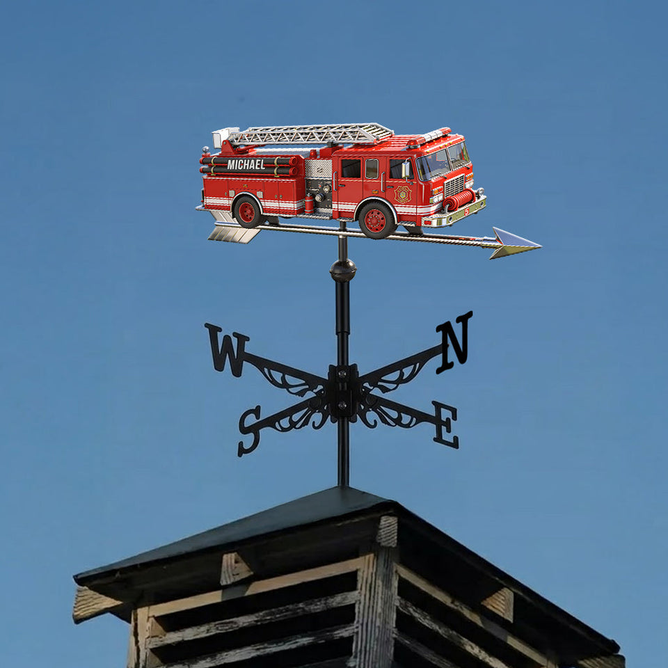 Fire Truck - Personalized Firefighter Weather Vane