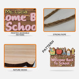 Welcome Back To School - Personalized Teacher Custom Shaped Wood Sign