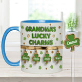 Grandma's Lucky Charms - Personalized Grandma Set Accent Mug With Acrylic Stirrers