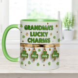 Grandma's Lucky Charms - Personalized Grandma Set Accent Mug With Acrylic Stirrers