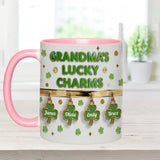 Grandma's Lucky Charms - Personalized Grandma Set Accent Mug With Acrylic Stirrers