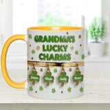 Grandma's Lucky Charms - Personalized Grandma Set Accent Mug With Acrylic Stirrers
