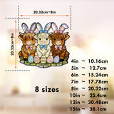 Easter Day Highland Cow - Personalized Highland Cow Window Hanging Suncatcher Ornament